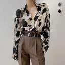 シャツ ブラウス トップス レディース レオパード プリント 長袖 Tシャツ 春秋 上品 トップス ゆったり シンプル お洒落 カジュアル 紫外線対策 通勤 韓国ファッション 春 夏 秋 冬(4)