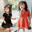 送料無料 ワンピース 女の子 夏 半袖 かわいい 無地 ワンピース 夏 キッズ 女の子 子供服 こども 綿 新作 発表会 入学 入園 90 100 110 12...