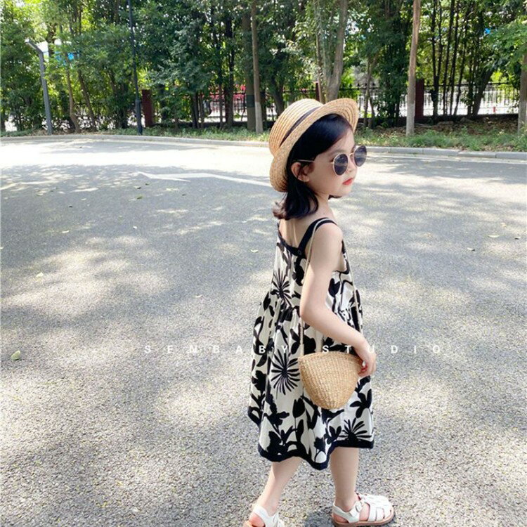 ワンピース 女の子 ノースリーブ ワンピース サロペット ワンピース 涼しい 夏 ベビー服 子ども服 春 夏 かわいい ワンピース 韓国ファッション 90 100 110 120 130 140のサムネイル