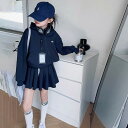 スウェット セットアップ 女の子 春 スカート キッズ 2点セット 長袖 トップス 可愛い おしゃれ パーカー トレーナー スウェットシャツ 帽子付き プルオーバー カットソー プリーツスカート 中学生 ブラウス 羽織り お出かけ 春秋
