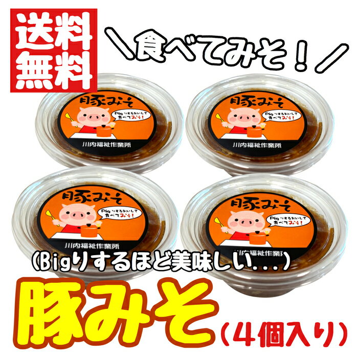 【送料無料】玉ねぎの甘さが美味しい 鹿児島のご飯のお供 豚味噌 4個セット 豚みそ ギフト 贈り物 お土産 薩摩川内市 郷土料理 薩摩川..