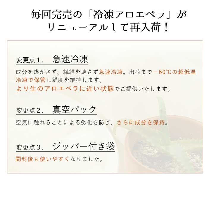 【数量限定 再入荷】 冷凍 アロエ 500g×2袋 (小カット) 食べるアロエ アロエベラ 【今季生産】 3