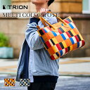 TRION トライオン 本革トートバッグ マルチカラー A4対応 横型 野球 グラブレザーパッチワーク DPC260M 送料無料 メンズ・レディース 通勤・通学...