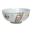 小鉢 赤絵 花あらし サラダ鉢 (12.0cm)国産 食器 食洗機対応 レンジ対応 美濃焼 多治見 絵器彩陶