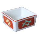 小鉢 赤絵 手描き 角形 ミニ小鉢 珍味入 国産 美濃焼食事 業務用 食洗器対応 レンジ対応多治見 絵器彩陶