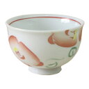 煎茶碗 赤絵 手描き つばき 8.5cm 【茶托は別売り】 国産 美濃焼食器 食洗機対応 電子レンジ対応多治見 絵器彩陶
