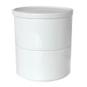 二段蓋物 ホワイト 深目 大 小鉢日本製 業務用 食器 美濃焼 蓋物 スタック 食洗機対応 レンジ対応