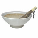 すり鉢 波紋 白マット 6号 19.0cm【山椒 すりこぎ付】キッチン用品 食器 調理器具 スリ鉢 食洗機対応 レンジ対応