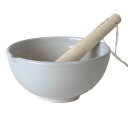 すり鉢 波紋 古染 丸形 6号 20.0cm【国産 檜すりこぎ付】調理器具 食器