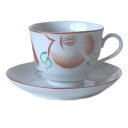 コーヒーカップ&ソーサー 赤絵 手描き つばき 200cc碗皿国産 食器 食洗機対応 レンジ対応 珈琲 コーヒー 和風 温もり プレゼント 多治見 絵器彩陶