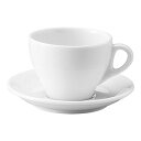 コーヒーカップ&ソーサー プリート ラテ 碗皿 国産 美濃焼食器 特白磁 業務用 食洗機対応 レンジ対応