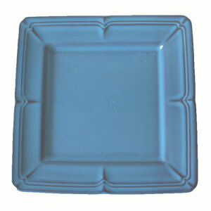 角皿　アンティークブルー 20cm ラフィネスクエアー プレート 国産 食洗機対応 レンジ対応 食器
