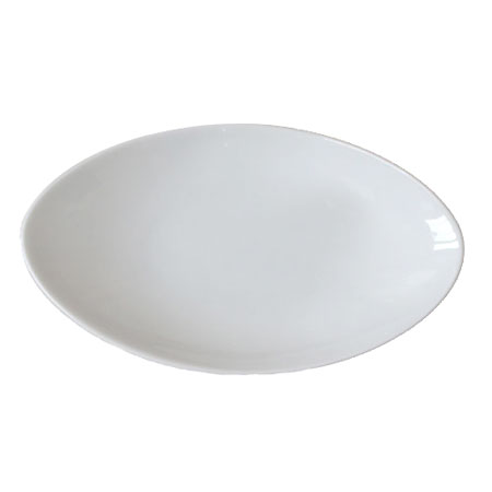 楕円皿 パーゴラ カヌーディッシュ 白磁 21.5cm 国産 美濃焼食器 業務用 パスタ 食洗機対応 レンジ対応