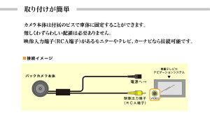 広角170°丸型極小バックカメラ★バックミラーよりもカメラ!後ろが見えるから安心・安全車載用カメラ!幅広い適合車種カーナビからも取り付けバックモニターPanasonicなどのカーナビにも対応【YDKG-ms】