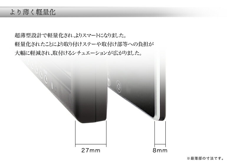 オンダッシュモニター 9インチ 各種ブラケット対応 リアモニター フロントモニター ヘッドレスト 液晶王国 安心1年保証 3