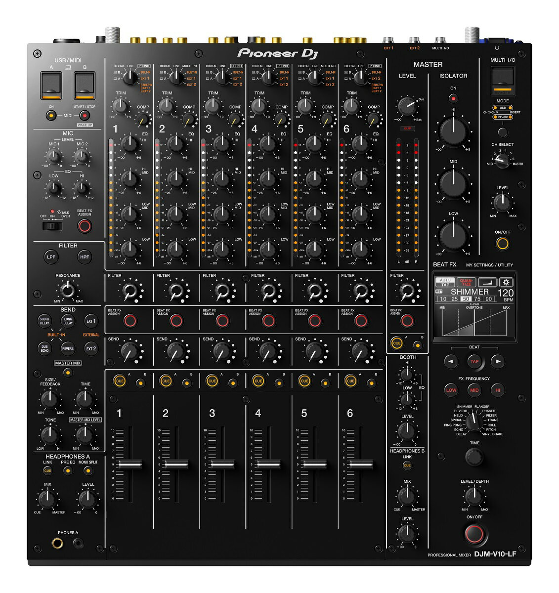 Pioneer DJM-V10-LF【パイオニア】6 CHANNEL DJ MIXER【 6ch プロフェッショナル DJミキサー】【納期未定　ご予約受付中】【送料無料】