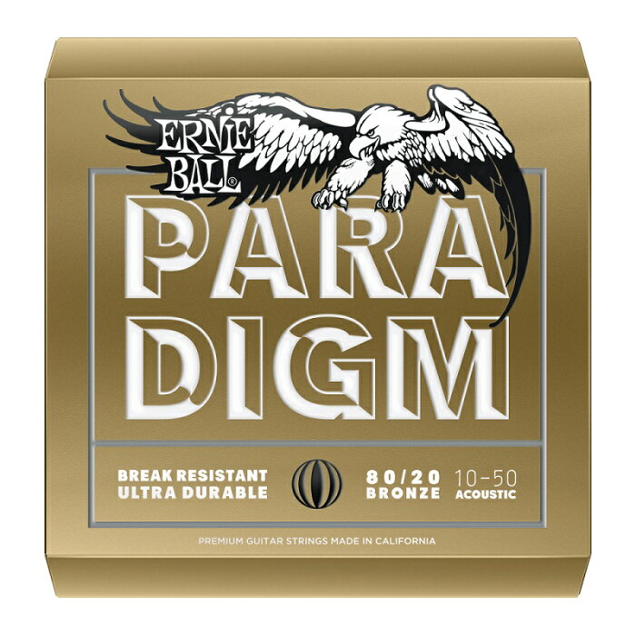 ERNIE BALL アーニーボール Acoustic Guitar Strings Paradigm 80/20 Bronze【2090】(10-50) 【アコースティックギター弦】【パラダイム】【トリートメント弦】