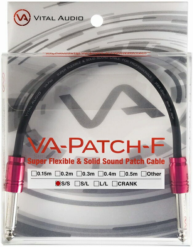 VITAL AUDIO バイタル・オーディオ VA-Patch-F 0.5m S/S 【50センチ S/S】【スーパー・フレキシブル＆ソリッドサウンド・パッチケーブ..