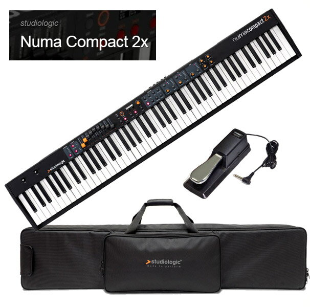 Studiologic Numa Compact 2x 【専用ケース/汎用ダンパーペダルセット】【台数限定・専用ケース付きキャンペーン実施中】【スタジオロジック】【ヌマ・コンパクト 2X】【88鍵盤】【送料無料】