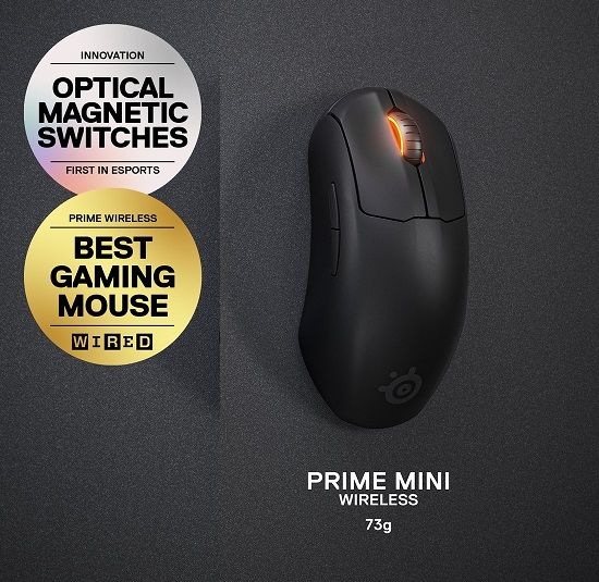 SteelSeries Prime mini WL gaming mouse(RE)【Wireless Proシリーズゲーミングマウス】【ブラックマット仕上げ】【ゲーミングマウス ワイアレスマウス 無線マウス】【お取り寄せ商品】【送料無料】