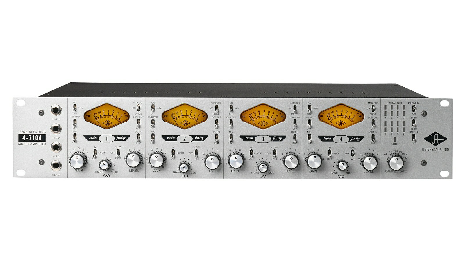 UNIVERSAL AUDIO4-710d Four-Channel Tone-Blending Mic Preamp w/ Dynamics【マイクプリ】【1点在庫有り】【送料無料】