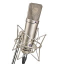 U 87 は、おそらく最も有名で、最も広く使用されるNeumann スタジオマイクロフォンです。3 種の指向性パターン：無指向性、カーディオイドと双指向性を備えているラージ デュアル ダイヤフラム カプセルです。これらは、ヘッドグリルの下にあるスイッチで切換可能です。10 dB の減衰スイッチは背面にあります。それはマイクロフォンが、歪みなしで最大音圧127 dB まで処理することを可能にしています。 さらに、低周波特性は近接効果を補償するために低減することもできます。 Studio set: U 87 Ai (mt) マイクロフォン、EA 87 (mt)エラスティック サスペンション、木箱入り ■アプリケーション： U 87 Ai コンデンサー マイクロフォンは、3種のポーラーパターンと独特な周波数とトランジェント レスポンス特性を持つラージダイヤフラム マイクロフォンです。ユーザーは、すぐにその特徴的なデザインによってマイクロフォンを認識します。それはスタジオ、放送、映画やテレビでの最も一般的な用途のために良い選択です。U87 Ai はオーケストラレコーディングのメインマイクロフォンとして、シングルの楽器のスポットマイクロフォンとして、そしてあらゆる種類の音楽や音声用のボーカル マイクロフォンとして、広範囲に使用されます。 ■音響的な特徴： U 87 Ai はNeumann ロゴがマークされている正面にから対処します。カーディオイドと双指向特性の周波数レスポンスは、高域でさえ正面から入射するサウンドは非常にフラットです。マイクロフォンは不自然に歪むことなしに、音源近くで使用できます。ハイパス フィルターによるサブソニックと低周波数による干渉は著しく低減されます。 ■ポーラーパターン： デュアル- ダイアフラムカプセルは、弾力性をもって取付けられ、大きなヘッドグリルで保護されています。ヘッドグリルの下にあるスイッチで無指向性、カーディオイド、双指向性の3 つの指向性パターンを切り替えます。このスイッチの上にあるウインドウは切り替えられた特性のシンボルを示します。 ■電気的な特徴： 型番に付いている文字A は、1967 年から1986 年に製造されたU 87i マイクロフォンと比較して、より最近の世代を示します。マイクロフォンの電子部品のみが変更され；カプセルは変更されておりません。現代の回路は、抵抗値の低減を通して、カプセルのバイアス電圧を供給することにより、U87 Ai の操作上のヘッドルームを増加しています。結果は、同一の音圧レベルで10 dB感度が高く、S/N 比が3 dB 改善されています。 ■フィルターとアッテネーション： 背面にあるスイッチは、10 dB 感度を減衰させます。このスイッチを有効にした場合、マイクロフォンは歪みなしで127 dB (45 Paに相当する音圧) までの音圧レベルを受け入れることができます。背面にある追加のスイッチは、マイクロフォンのカットオフ周波数を変更することができます。これは、マイクロフォン アンプの入力に直接干渉を及ぼす低周波を低減させます。この設定は、すべての圧力傾斜型トランスデューサーで、近距離で使用するときに起こる、やむを得ないバスブースト( 近接効果)を補償もします。カーディオイド特性は30 ～ 40 cm の距離で、双指向特性では15 ～20 cm の距離でスムーズな周波数レスポンスを維持します。 ■テクニカルデータ 音響的動作原理 ............................圧力傾斜型トランスデューサー 指向特性 ......................................... 無指向性, カーディオイド, 双指向性 周波数特性 .....................................................................20 Hz...20 kHz 感度 1 kHz を1 k Ω負荷で ........................................... 20/28/22 mV/Pa1) レーテッド インピーダンス...................................................................200 Ω レーテッド 負荷インピーダンス.................................................................. 1000 Ω S/N 比, CCIR2) (rel. 94 dB SPL) ...........................68/71/69 dB1) S/N 比, A-weighted2) (rel. 94 dB SPL) ............. 79/82/80 dB1) 等価ノイズ レベル, CCIR2) .............................................................. 26/23/25 dB1) 等価ノイズ レベル, A-weighted2) ..........................................15/12/14 dB-A1) 最大 SPL for THD 0.5%3) ................................................ 117 dB (カーディオイド) 最大 SPL for THD 0.5% プリ-アッテネーション入り3) ........................ 127 dB 最大出力電圧 ................................................................................... 390 mV マイクロフォンアンプのダイナミック レンジ, A-weighted ............. 105 dB 動作電圧 (P48, IEC 61938) .......................................................... 48 V ± 4 V 消費電流 (P48, IEC 61938) .................................................... 0.8 mA 接続するケーブルのコネクタ仕様 ......................................................................XLR3F 出力コネクタ ................................................................................................... XLR3M 重量 ....................................................................................................... 500 g 径 ....................................................................................................... 56 mm 長さ ....................................................................................................... 200 mm 1) 無指向性 / カーディオイド / 双指向性 2) IEC 60268-1準拠: CCIR-weightingはCCIR 468-3に準拠、ピーク時：A-weighting はIEC 61672-1 に準拠、RMS 3) 入力シグナルを同等にして測定