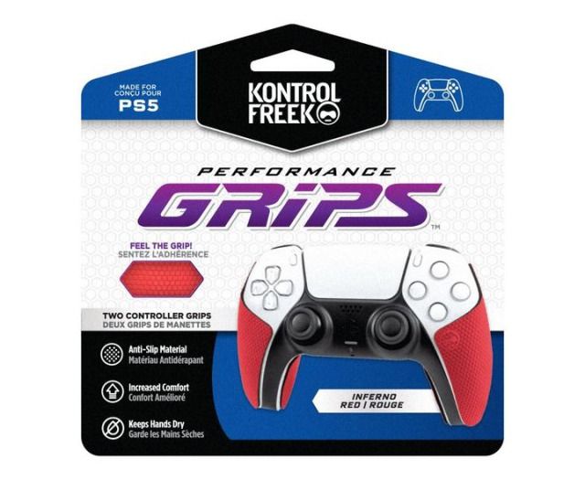 Kontrolfreek Performance Grips Red PS5（RED-4777-PS5）【送料無料】【お取り寄せ商品】