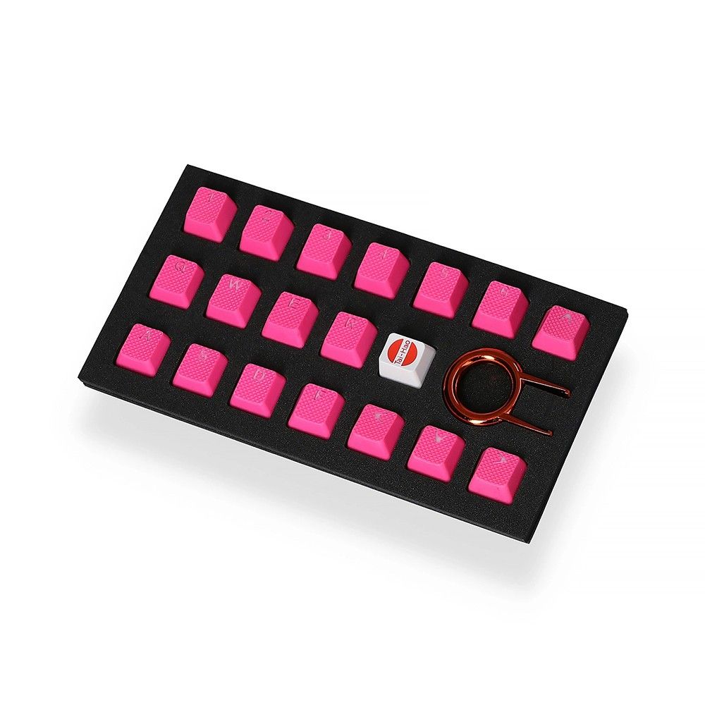 Tai-Hao Rubber Gaming Backlit Keycaps-18 keys Neon Pinky׎攭zyz