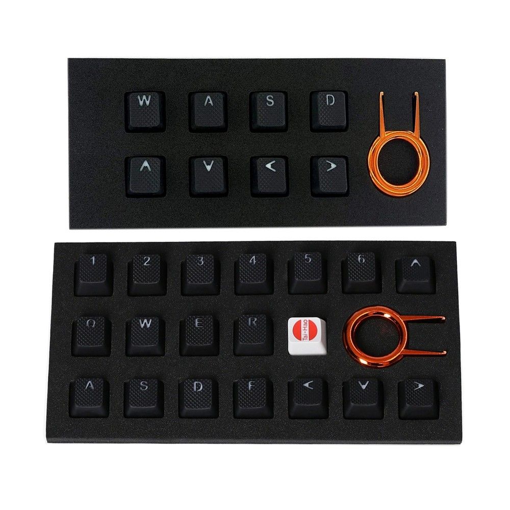 Tai-Hao Rubber Gaming Backlit Keycaps-8 keys Blacky׎攭zyz