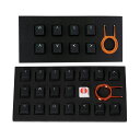 Tai-Hao Rubber Gaming Backlit Keycaps-8 keys Black【入荷次第発送】【送料無料】