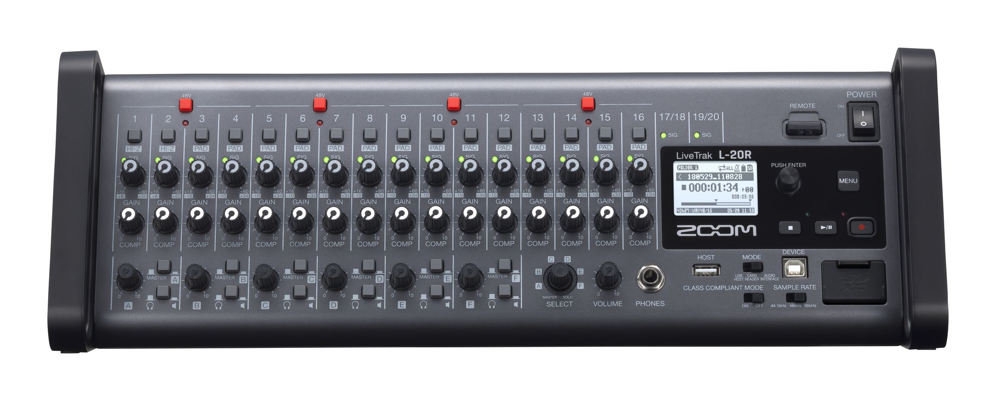 ZOOM (ズーム) LIVETRAK L-20R 【Live Mixer / Recorder】【ライブミキサー＆レコーダー】【送料無料】