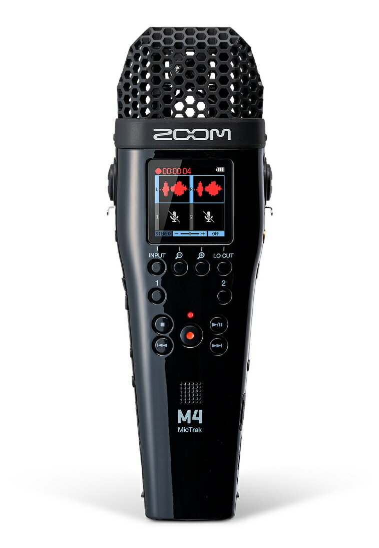【1台のみ在庫あり】ZOOM （ズーム） M4 MicTrak（M4 MICTRAK）XYステレオマイク＋2XLRマイク入力装備ハンドヘルド型4トラックレコーダー