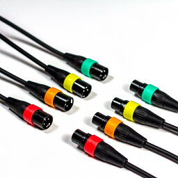 ZOOM (ズーム)XLR-4C/CP MIC CABLES カラーIDリング付き4本のXLRケーブルパック マイクケーブル