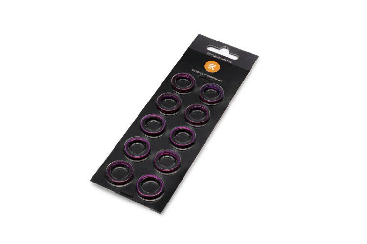 EK-Quantum Torque Color Ring 10-Pack HDC 12 - Purpleは、アクリルやPETGなどの外径12mmのソリッドチューブ用に設計されたEKの新しいミニマルな12mmハードチューブコンプレッションフィッティング用の交換可能なカラーリングです。 コンプレッションロックリングの手前に挟みます。 －－追加情報 素材：アルマイト処理されたアルミニウム デザイン・カラーオプション：パープル ネジ山：G1/4インチ 対応：EK-Quantum Torque HDC 12フィッティング シリーズ 製造：EU スロベニア