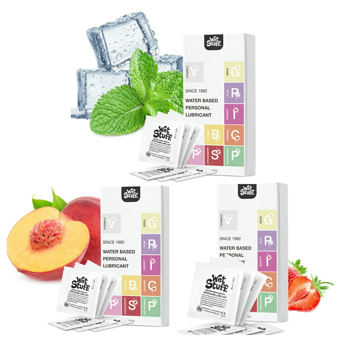 【クーポンで10%OFF】【3箱セット】フルーツ風味潤滑ゼリー3選、潤滑 ジェル口にしても大丈夫、桃 ...