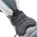 バイクシートクッション 座布団 衝撃吸収 防水 通気性 人間工学 尻痛み 腰痛み解消 ブラック ゲル型 (蝶の形)