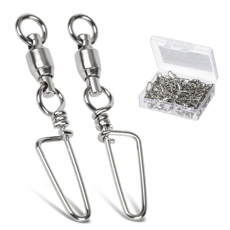 AMYSPORTS ボールベアリングスイベル トローリングスナップ ベアリング サルカン ベアリング スイベル 釣り