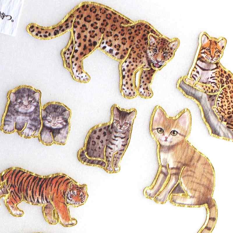 カミオジャパン シール 大人の図鑑シール ネコ科の動物 228111