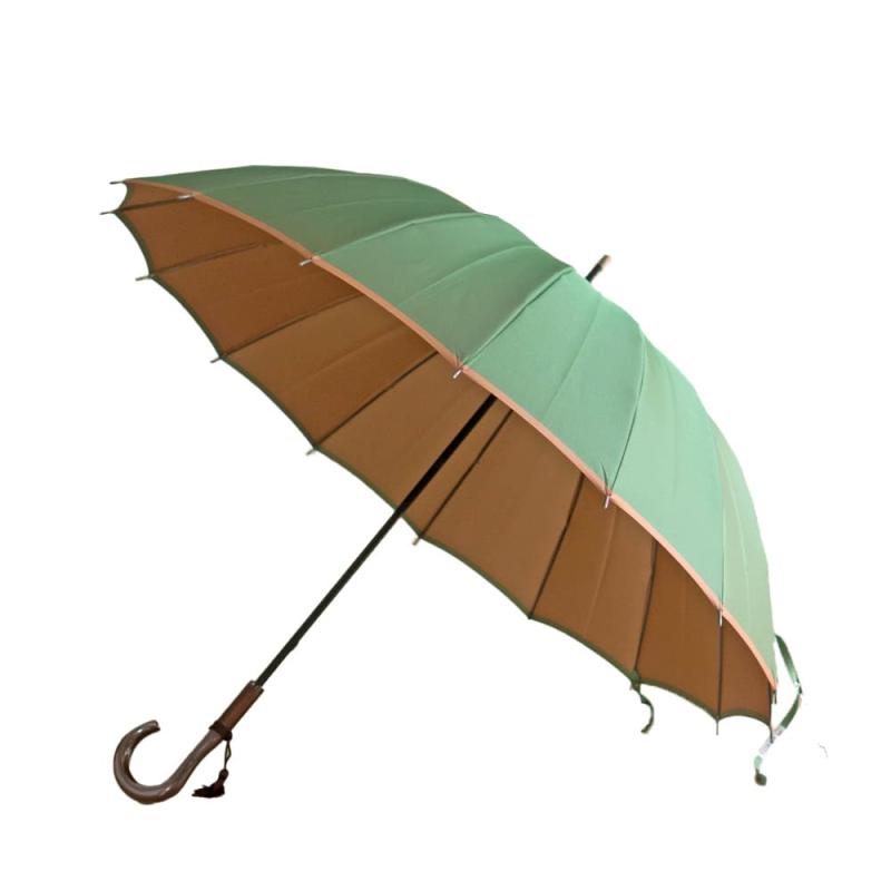 Rakuten - 日本製 かさね 長傘 16本骨 55cm 甲州織両面 無地 雨晴兼用 小宮商店