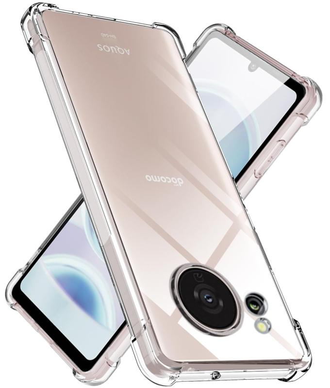 AQUOS sense 8 ケースクリア TPU 薄型 軽量 SH-54Dカバー グラデーション色 ケース 耐衝撃 米軍MIL規格..