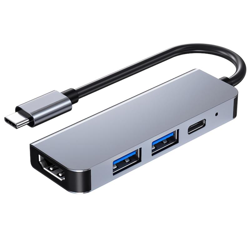 【スモールラボ】Type-C USBハブ 4ポート USB Type C HDMI アダプター 4K/30Hz対応 hdmiポート/USB 3.0高速ポート/Type-C 87W PD急速充電 ポート 4in1 変換アダプター タイプ C Macbook