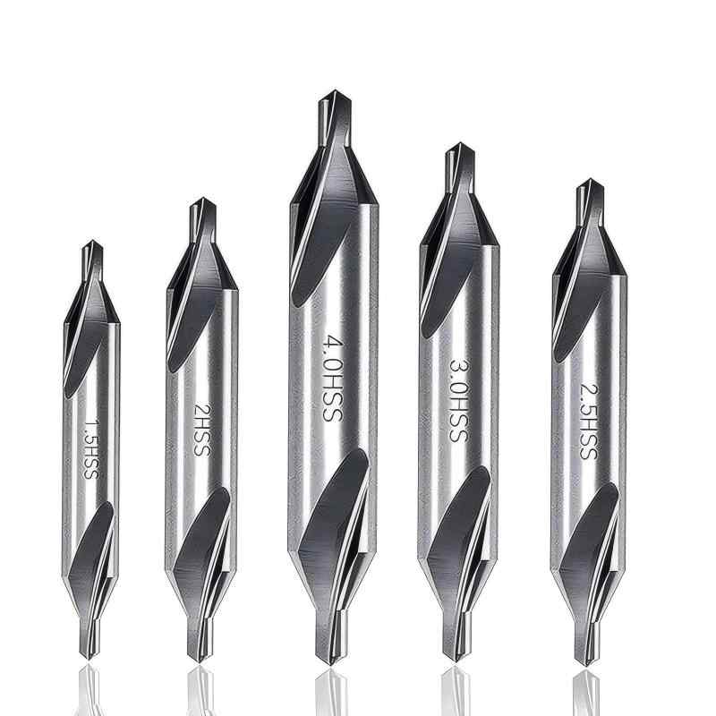 樂天商城 - DMAND センタードリルビット 面取り ネジ穴 ツール 超硬 センタードリル 60° 金属加工/旋盤/木工に適応 5個入り