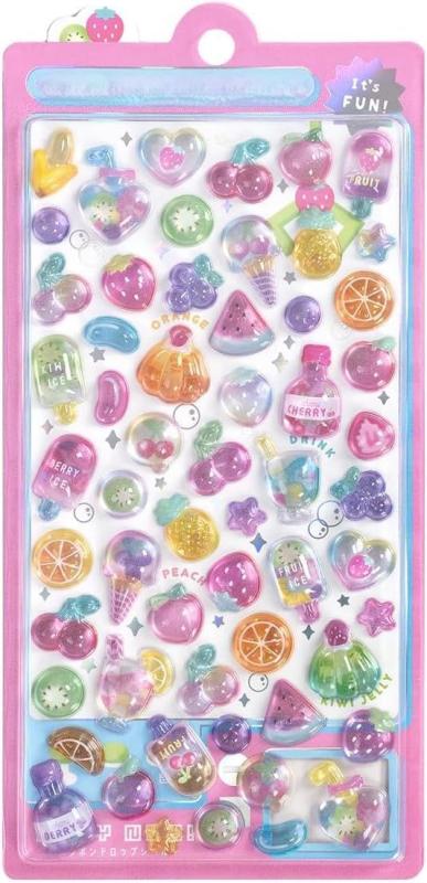シール 可愛い 3D立体シー ル ごほうびシール DIY用 携帯電話飾り用 手帳用 ご褒美シー ル キラキラな 女の子 デコシー ル 手芸用品