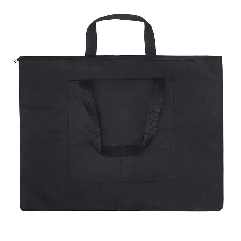 Folove トートバッグ 美術収納バッグ 大 68 53CM A2 バッグ フラット 画板 パレット イーゼル 収納バッグ 図面ケース 設計図 ドキュメント 帆布バッグ 丈夫 防水 耐摩損 黒 汚れに強い 画材