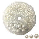 コットンパール パール 穴なし パール ラウンド 丸玉 6サイズ 3mm/4mm/5mm/6mm/8mm/10mm 約800個 光沢 樹脂パール 手芸材料 DIY用 手作り ハンドメイド 手芸用品 チャームイヤリング ネックレス ブレ