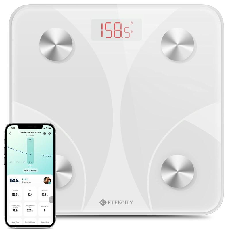 Etekcity 体重計 スマホ連動 体組成計 13項目測定可能 Bluetooth対応 データ自動グ...