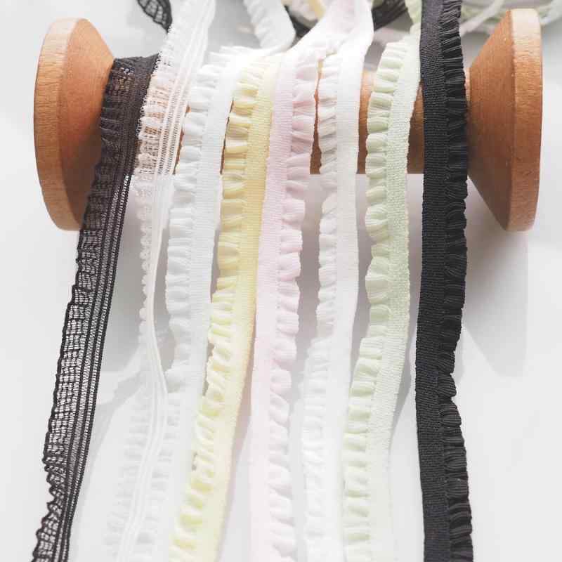 sempiterno 弾力性のレース 極狭のフリルレース DIY補助材料 誕生日 クリスマス ギフト 装飾材料 縫製素材 人形飾 8種類16m【素材】：ナイロン系。幅：約6mm。長さ：8種類各2 m、合計16 m。色:ブラック、ホワイト、ピ...