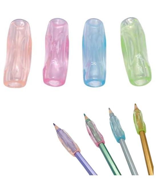 【villageriver】ペンだこ防止グッズ シリコン 4つセット 鉛筆グリップ ペングリップ