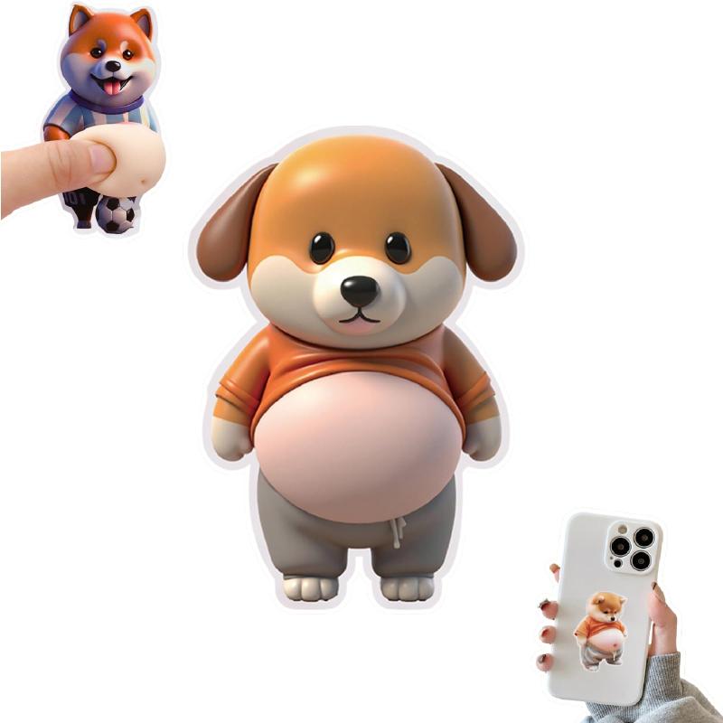 aninako デブ 犬 ぷにぷにシール 3D柔らかいお腹 柴犬 マシュマロシール もちもち スクイーズ ストレス解消 かわいい 3D マシュマロ ふわふわ もちもち ステッカー 手帳用 デコレーション 携帯 ekobo-10207229 E-KO-BO楽天市場店 パッケージ画像