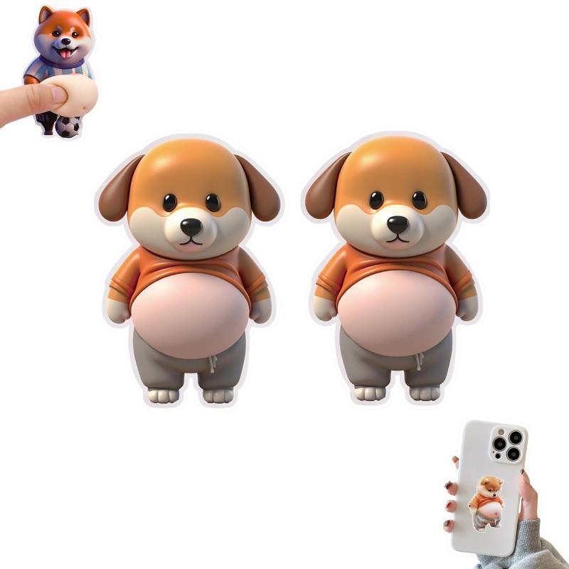 aninako デブ 犬 ぷにぷにシール 3D柔らかいお腹 柴犬 マシュマロシール もちもち スクイーズ ストレス解消 かわいい 3D マシュマロ ふわふわ もちもち ステッカー 手帳用 デコレーション 携帯 ekobo-10207229 E-KO-BO楽天市場店 サンプル画像2